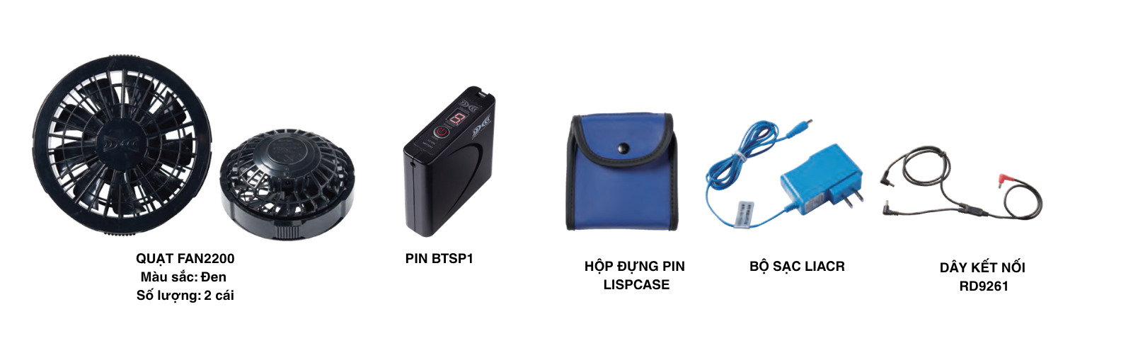 Bộ Pin Và Quạt SKSP02B 7 bo quat va pin